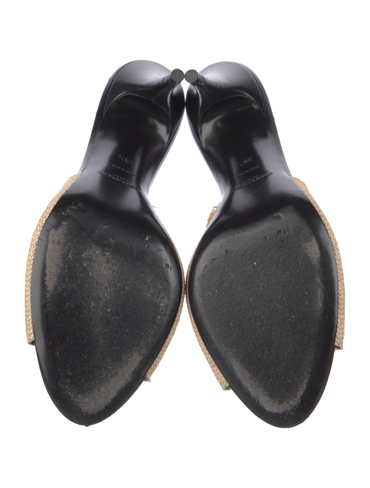 Saint Laurent Straw Slides